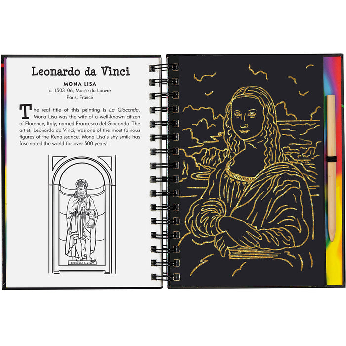Da Vinci's Monda Lisa in Scratch and Sketch - Fine Art
