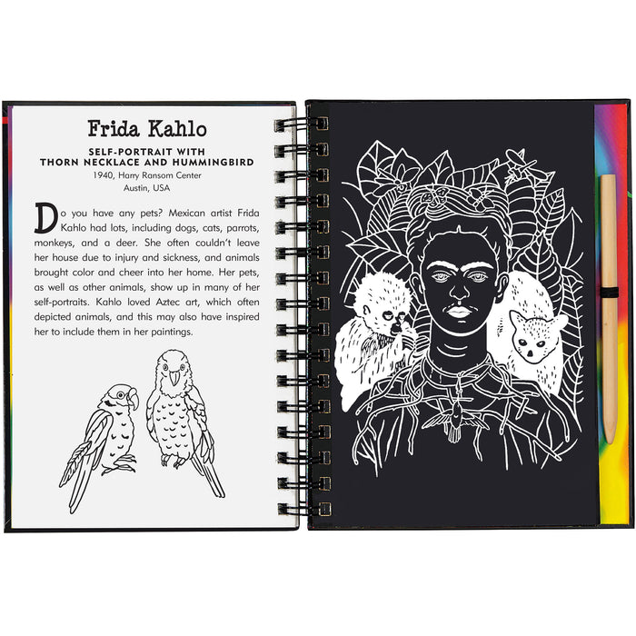 Frida Kahlo's Self-Portrait in Scratch and Sketch - Fine Art