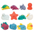 Water squirting bath toys for toddlers and kids.