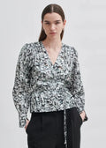 Second Female Doodle Wrap-blus NWT
