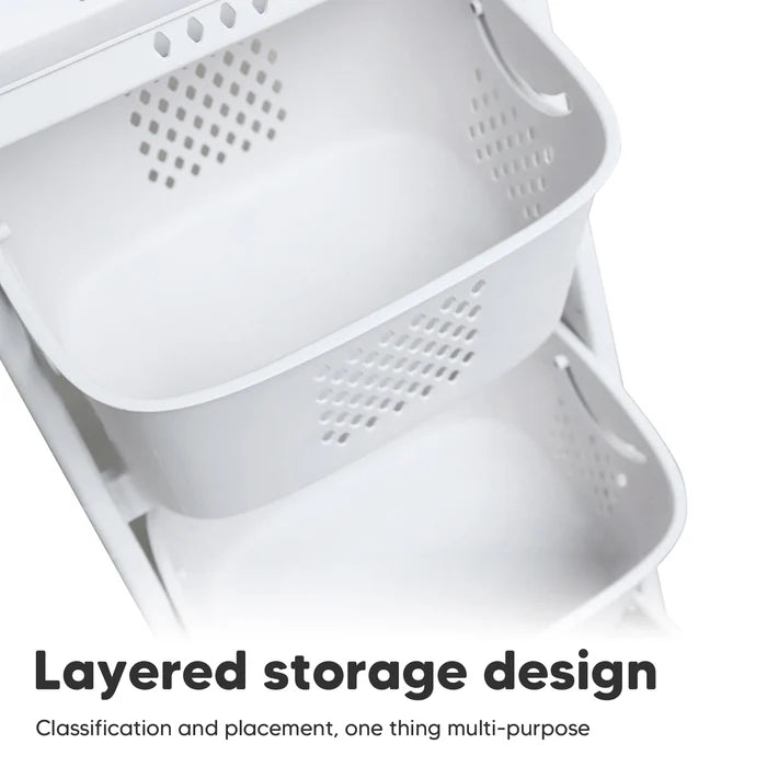 Selah 2/4-Tier Rolling Laundry Sorter Cart