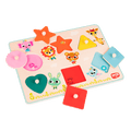 Shape wooden peg puzzle