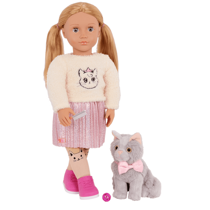 Our Generation Doll Sheela & Pet Cat Set