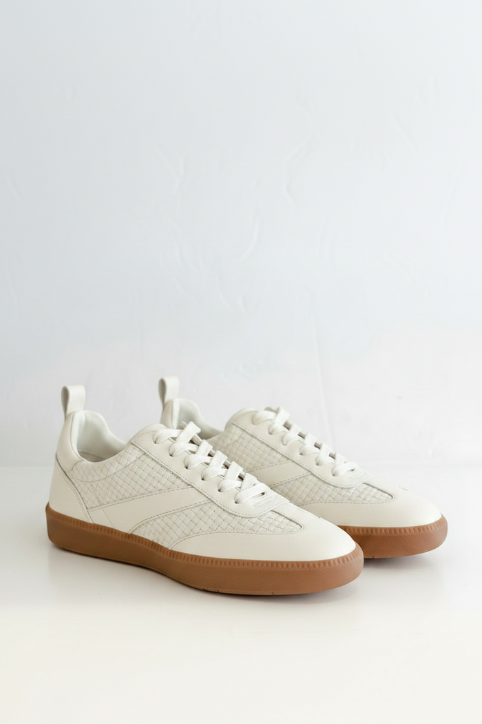 Shelly weaved neutral sneaker