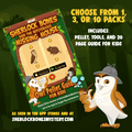 Sherlock Bones game pack featuring owl pellet guide and tools for kids, available in various quantities.