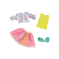 Outfit with glitter shoes for 14-inch doll
