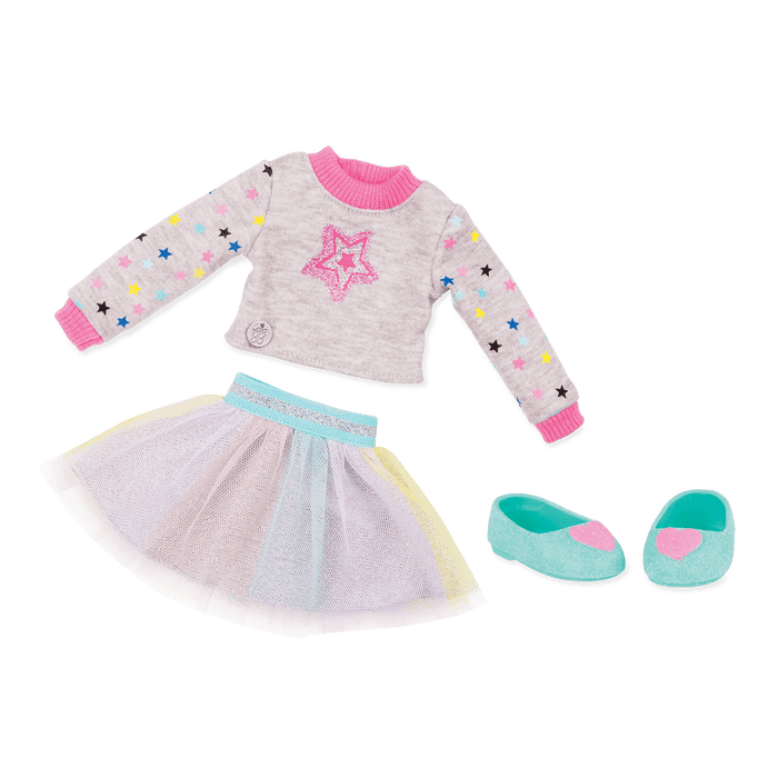 Star sweater for 14-inch doll
