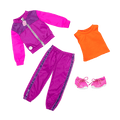 Glitter tracksuit for 14-inch doll