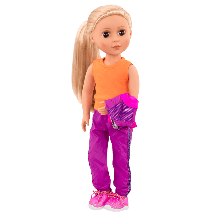 Glitter tracksuit for 14-inch doll