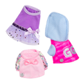 Set of three dog plushie outfits