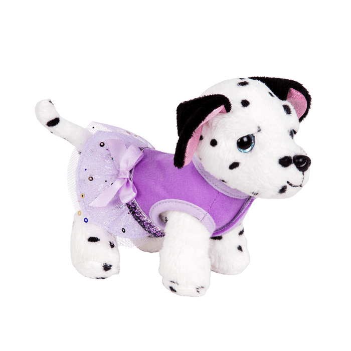 Set of three dog plushie outfits