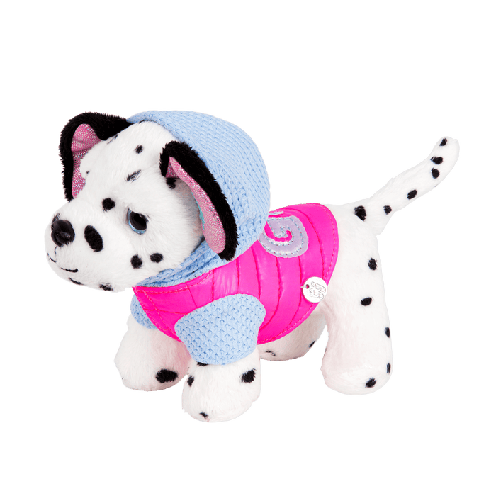 Set of three dog plushie outfits