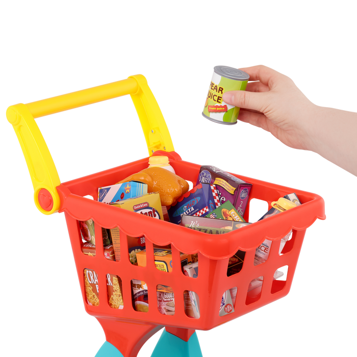 Pretend grocery shopping cart play food kids toys