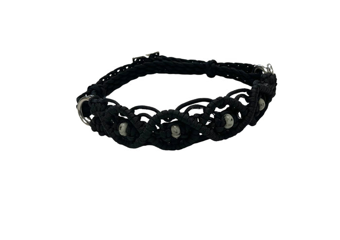 Side Pull Hackamore with jasper braided into a fancy noseband bitless attachment all sizes SOLID COLOR