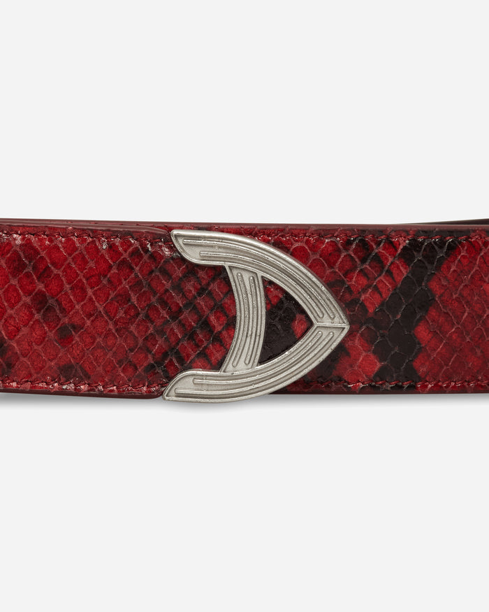 Aries Snake Print Leather Mazzo Belt Red Belts Belt AR1003306 Red