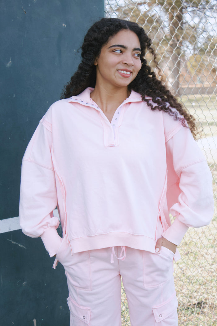 Snow Washed Pullover Top