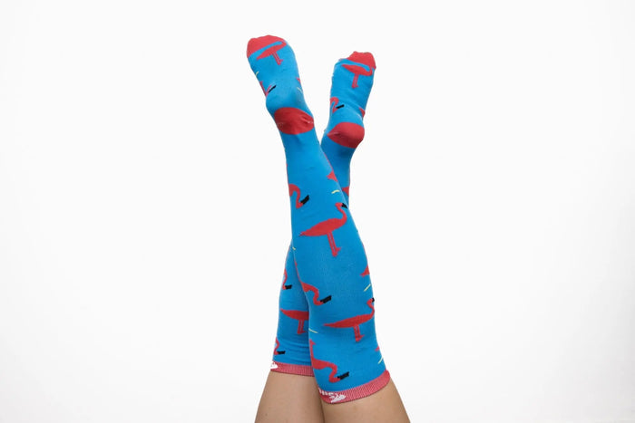 Softies Women's Fashion Flamingoes Nursing Socks FLAMS01 - City Workwear