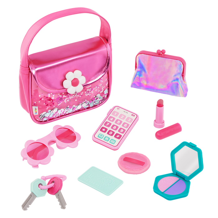 Girl's fashion purse with accessories