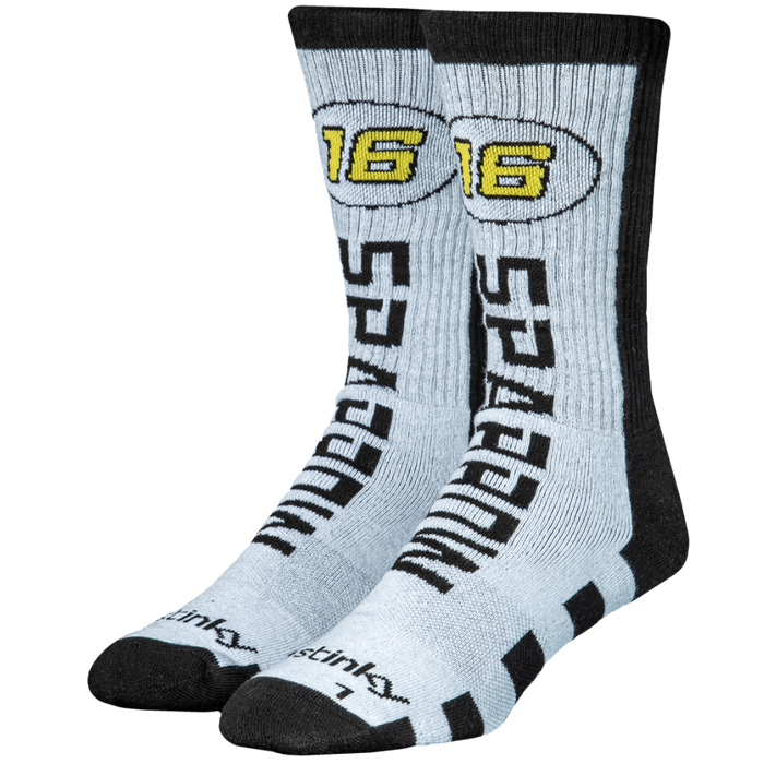 Pair of socks with '16' and 'Sparco' branding on a white background