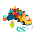 Toy bus with driver and passengers