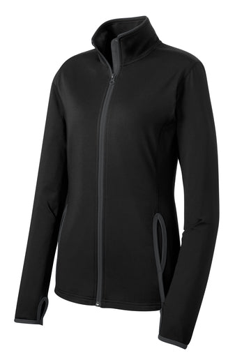 Sport-Tek® Ladies Sport-Wick® Stretch Contrast Full-Zip Jacket