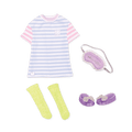 Pajamas with sleep mask for 14-inch doll