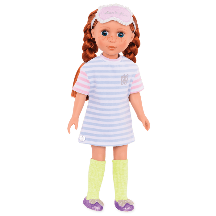 Pajamas with sleep mask for 14-inch doll