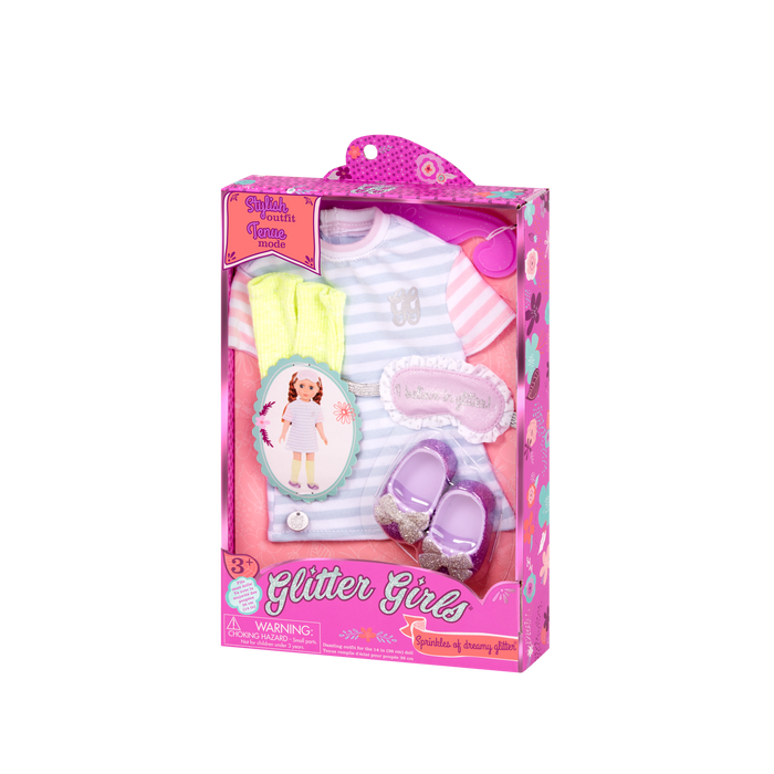 Pajamas with sleep mask for 14-inch doll