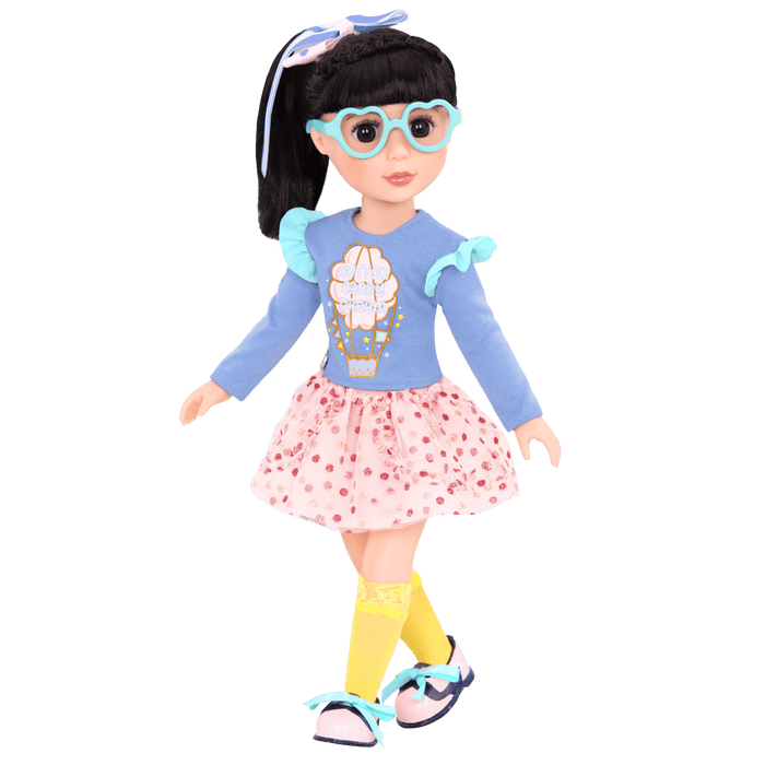 Cotton candy outfit for 14-inch doll