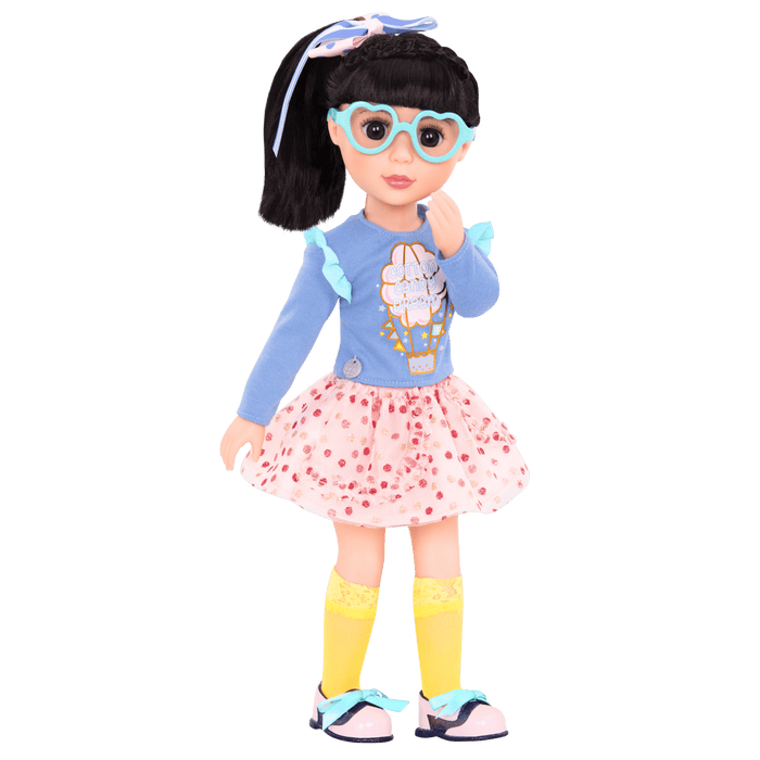 Cotton candy outfit for 14-inch doll
