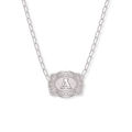 Spurwest Mini Belt Buckle Initial Necklace in Silver