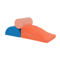 3 foam shapes piled up