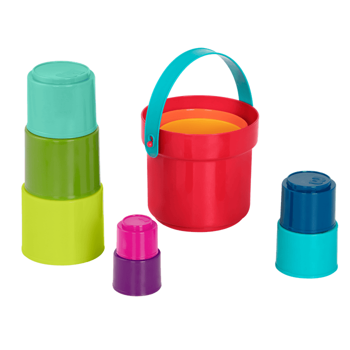 Multicolor nesting stacking cups