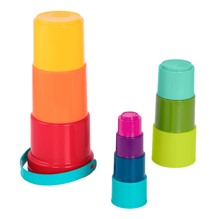 Multicolor nesting stacking cups