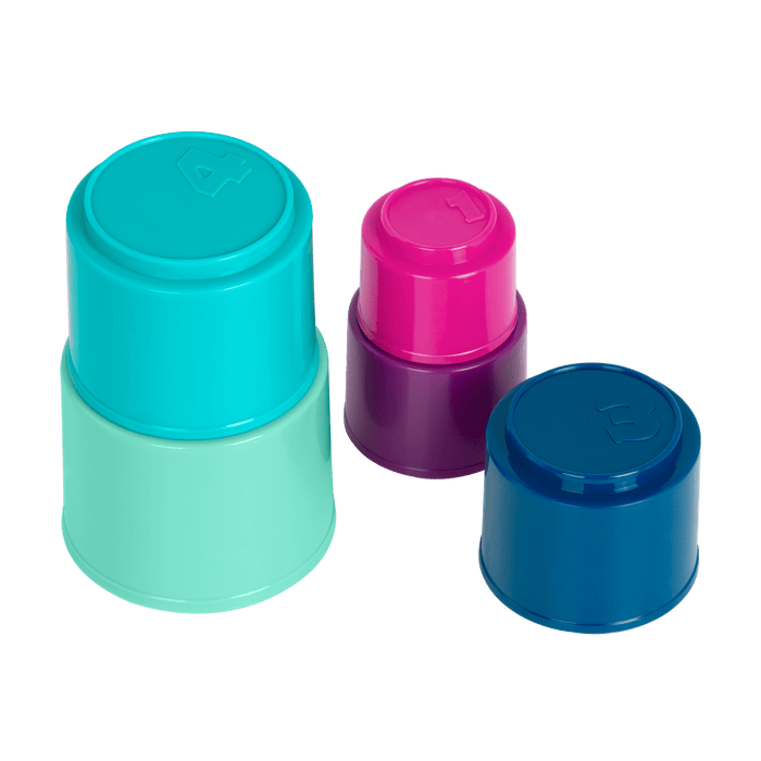 Multicolor nesting stacking cups