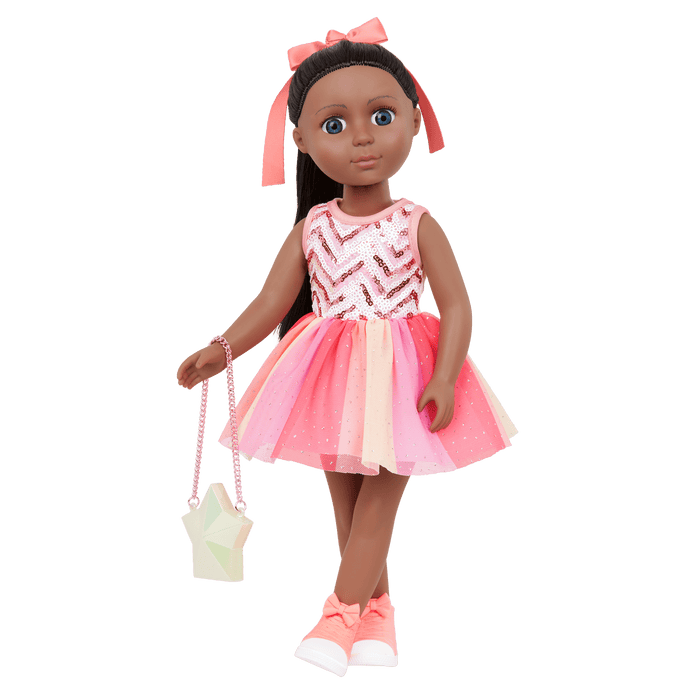 sequined party dress for dolls