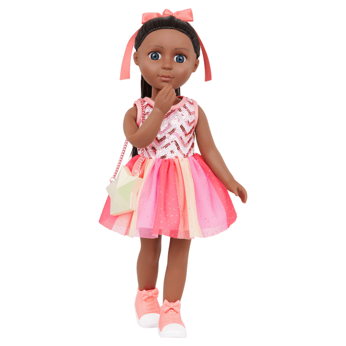 sequined party dress for dolls