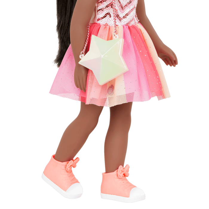sequined party dress for dolls