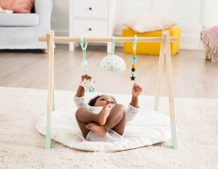 Wooden baby gym.