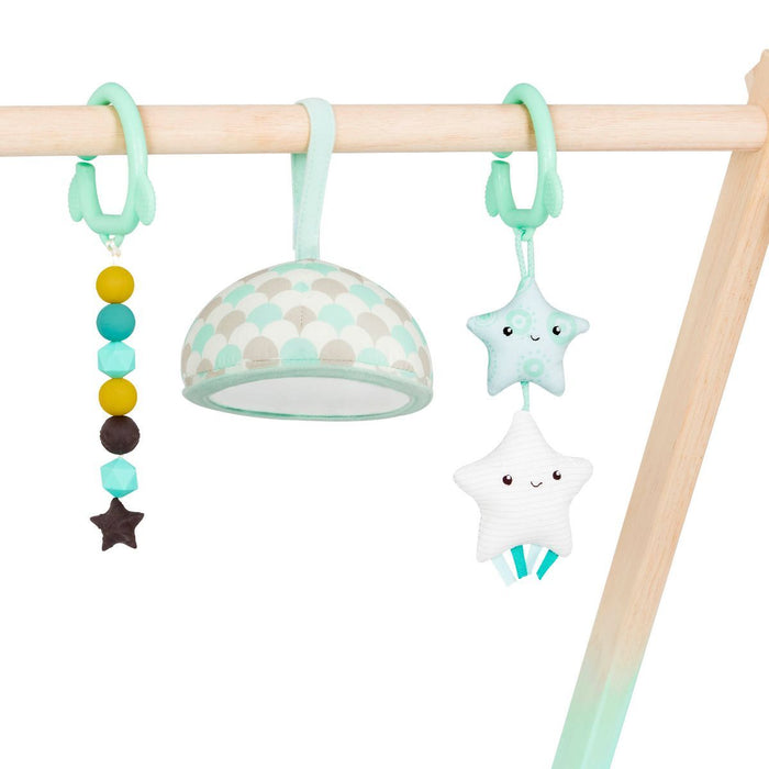 Wooden baby gym.