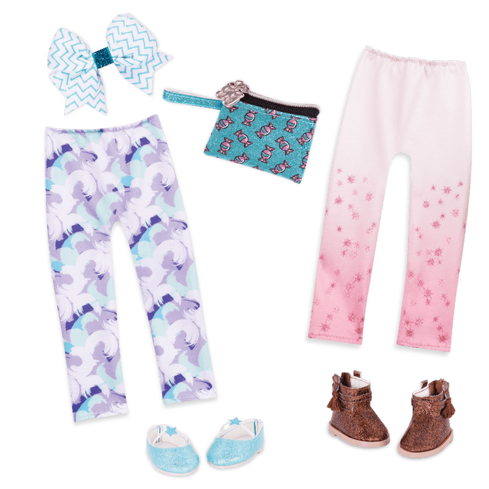 Star and candy-themed clothes for 14-inch doll
