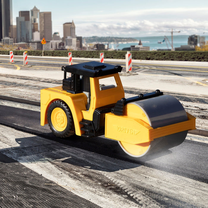 Small Micro Series Yellow toy steam roller