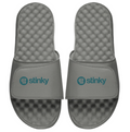 Set of black and gray slides with 'Stinky' and 'Slinkly' branding on a white background