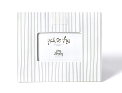 Stone Stripe Mini Rectangle Frame Happy Everything