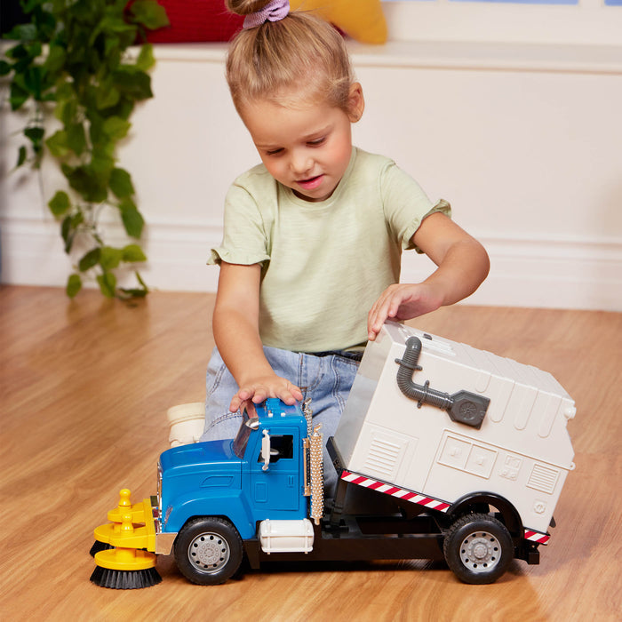 Large Standard Size Blue toy street sweeper