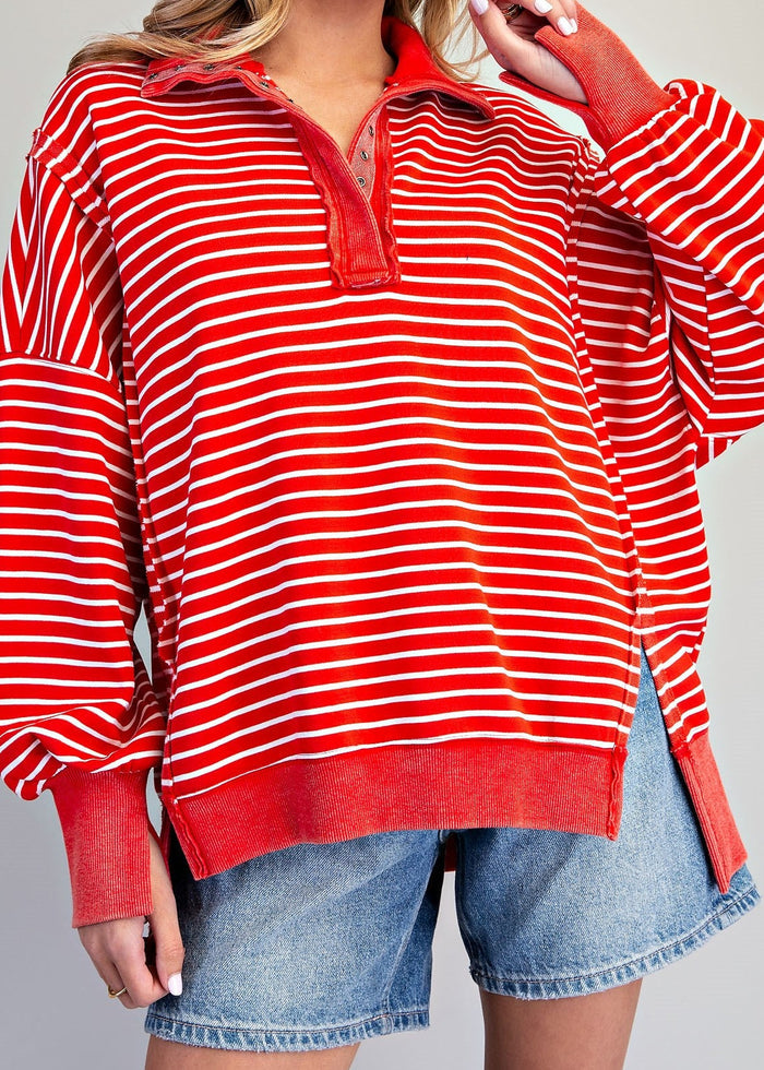 Striped Pattern Pullover