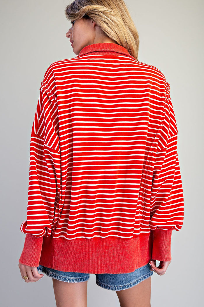 Striped Pattern Pullover