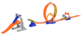 Racetrack loop playset with toy car