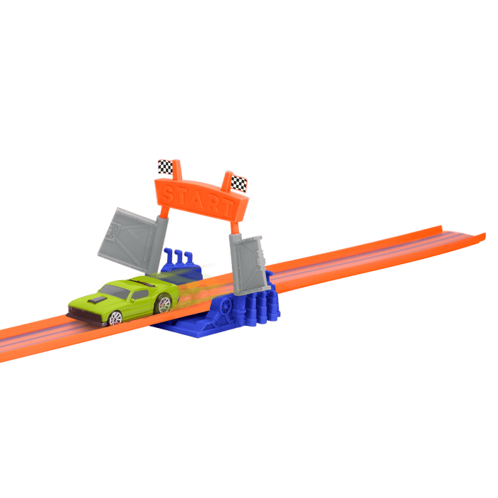 Racetrack loop playset with toy car