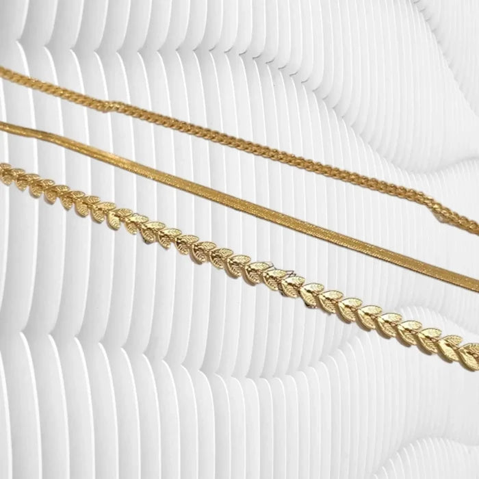 Stylish Stackable Gold Bracelets Anklets Trio -Wild Time Fashion